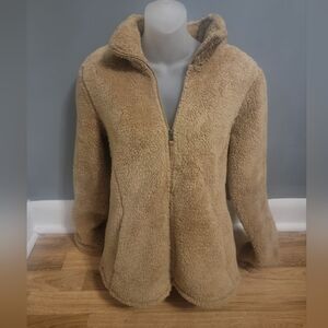 Women's Tan Sherpa Jacket